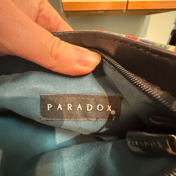 Paradox Vintage Beaded Equestrian Canvas Baguette Bag 90s/Y2K Argyle Purse - Picture 12 of 12